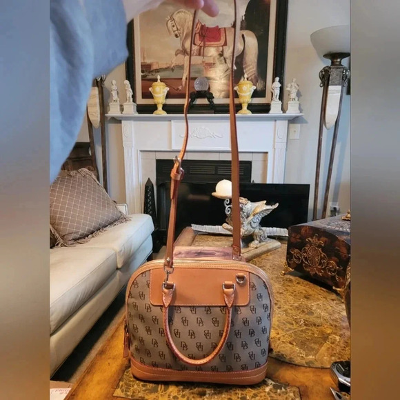 Dooney & Bourke Tan and Brown Satchel Bag - Picture 10 of 12